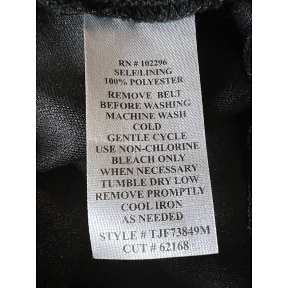 Connected Dress 12 Black Floral Washable Sleeveless Stretch Sheath Career Summer - Picture 10 of 10